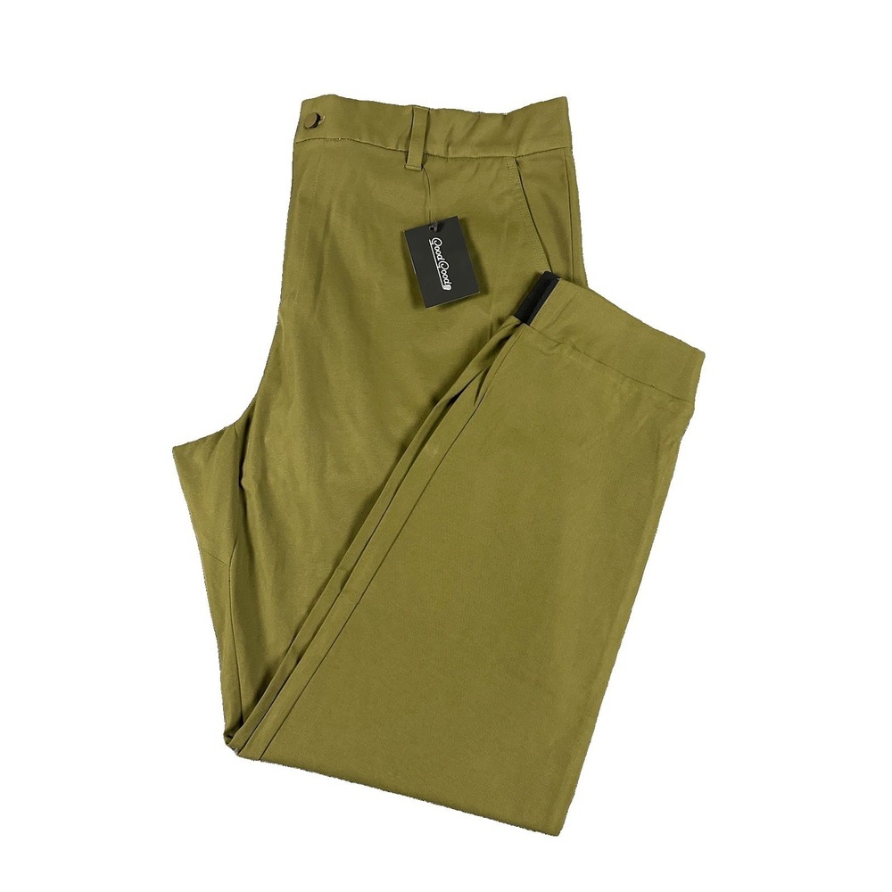 Good Good Pants Mens 38x29 Green Tapered Fit Golf Joggers Stretch Athleisure Zip